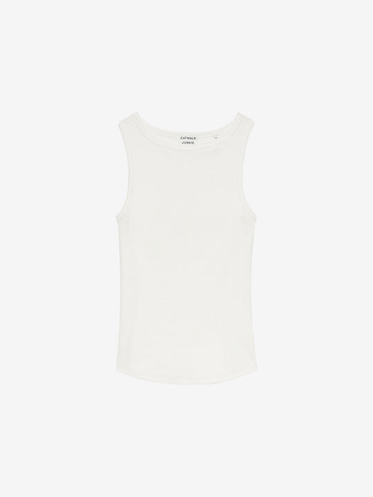 Singlet van ribstof | Off White