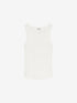 Scoop neck rib singlet | Ultra Marine