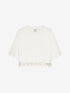 Tshirt met parel franjes | Off White