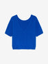 Soft short sleeve knit with Vneck | Nautical Blue