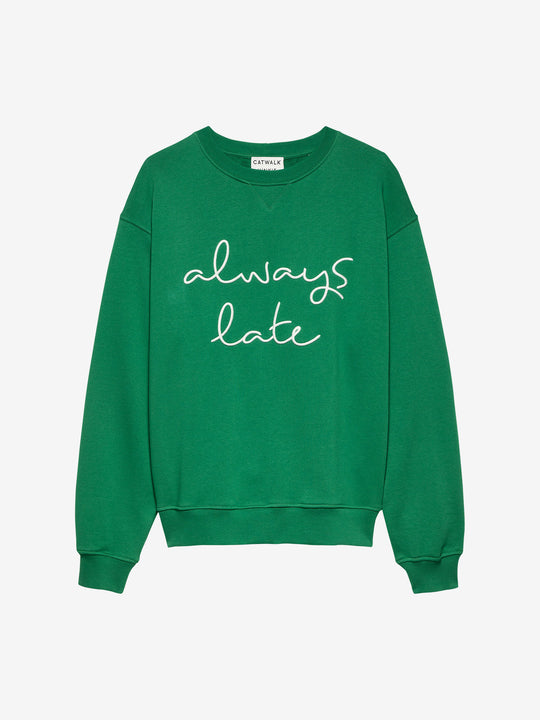 Always Late sweater | Verdant Green