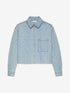 Denim jacket with detachable sleeves | Blue