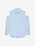 Blouse met open shoulders | Chambray Blue