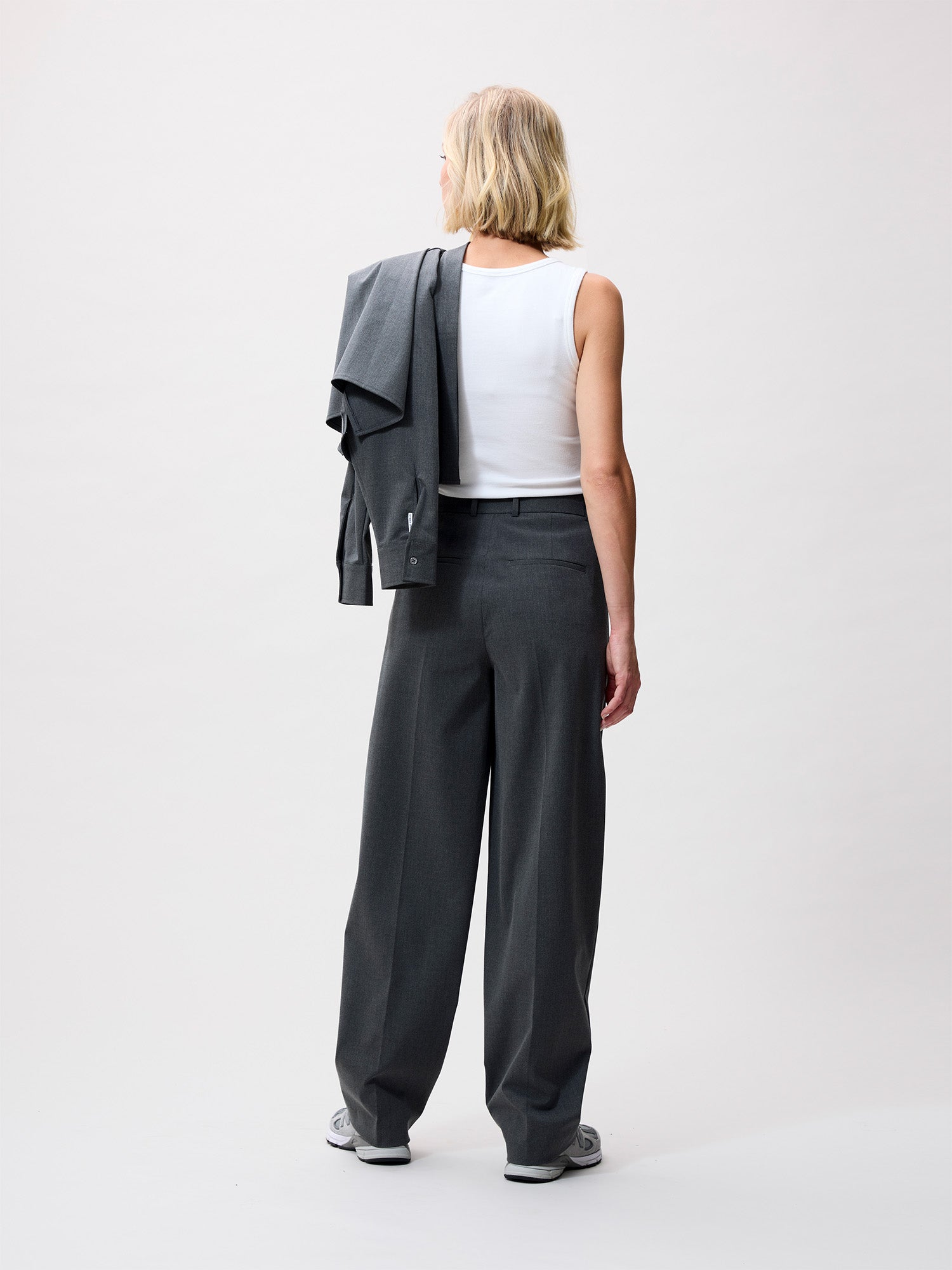 Tapered trousers | Dark Grey Melange – Catwalk Junkie