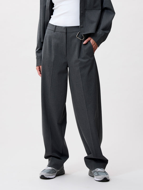 Tapered  trousers | Dark Grey Melange