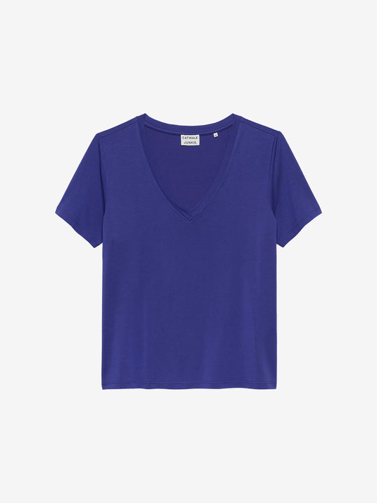 Tshirt with Vneck | Ultra Marine