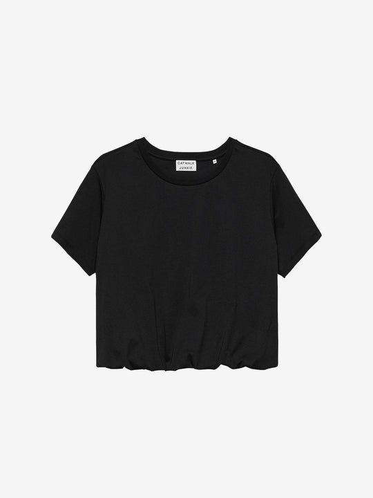 Tshirt with tuck in effect | Black