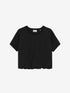 Tshirt met tuck in effect | Black