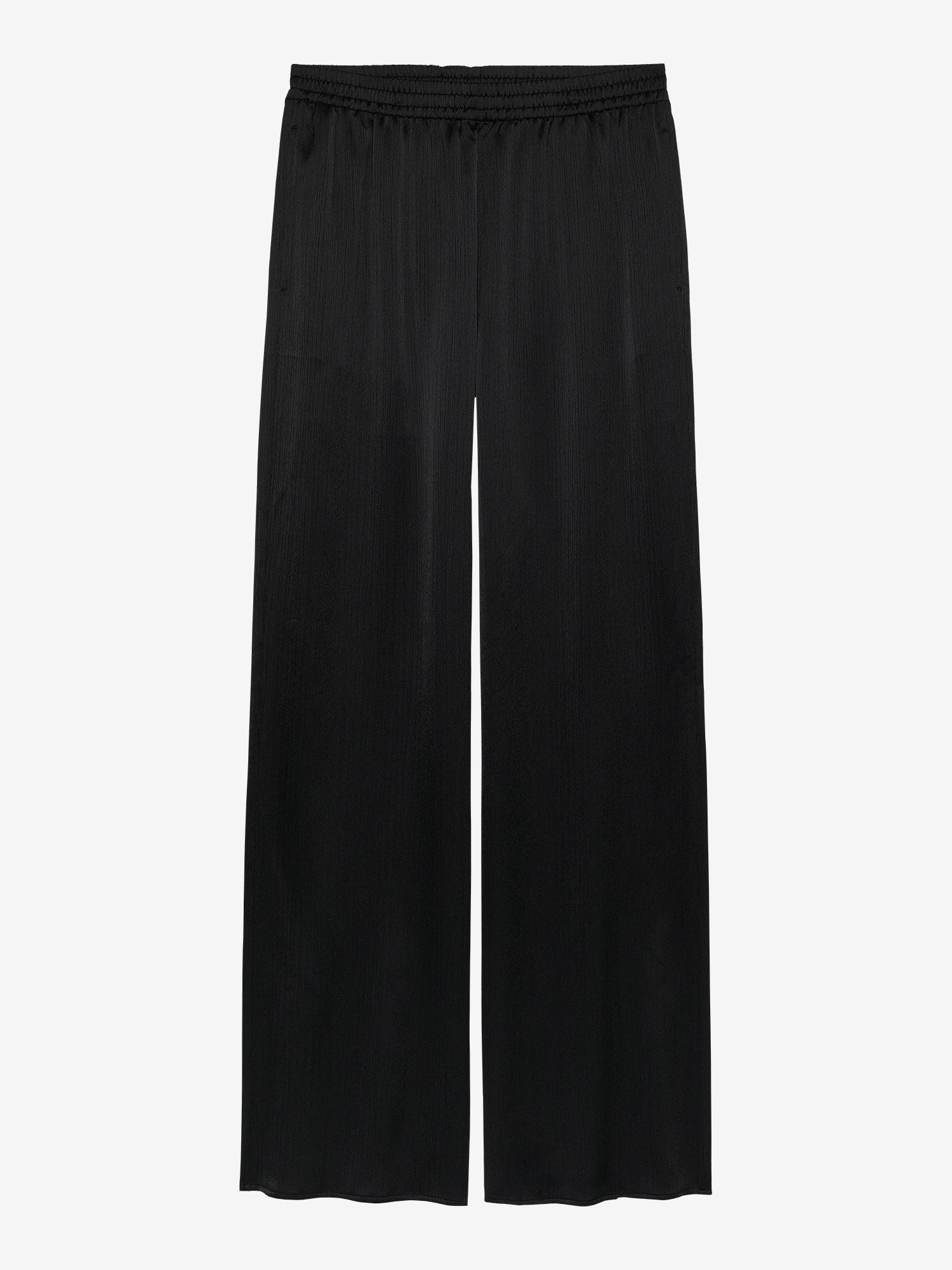 Pull on textured trousers | Black