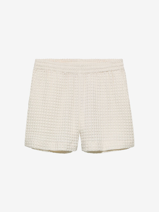 Shorts met wafel textuur | Egret