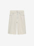 Loose fit bleached jorts | Bone