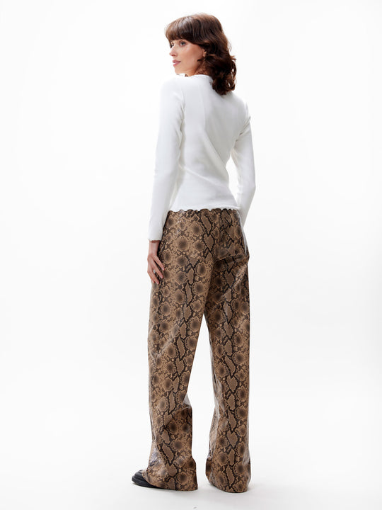 Button up rib long sleeve | Off White