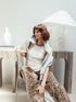 Loose fit snake trousers | Brown Sugar