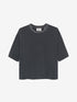Losvallend Tshirt met strass stenen | Carbon