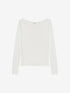 Boatneck rib long sleeve | Off White