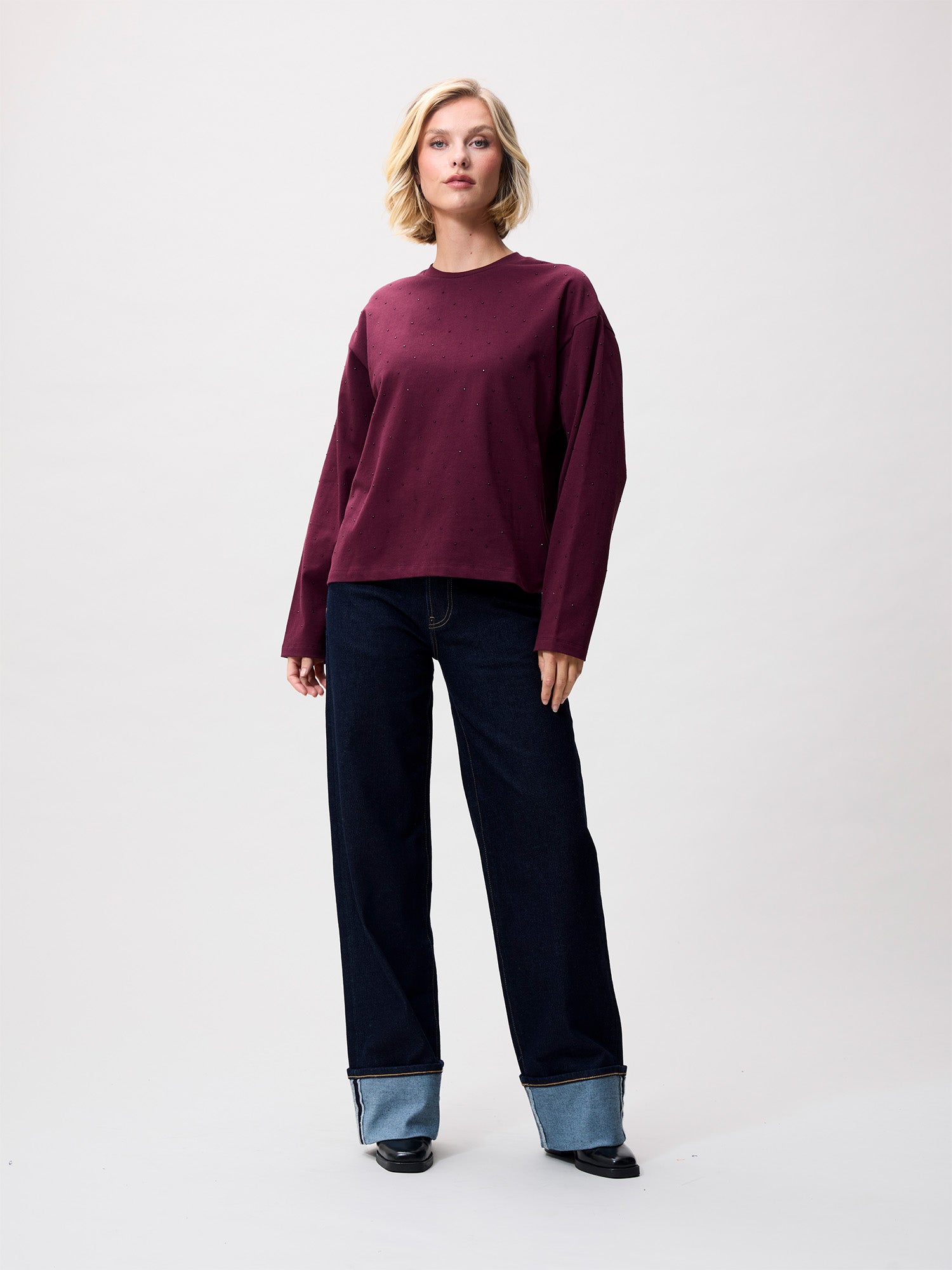 Long sleeve met strass | Winetasting