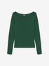 Boatneck rib long sleeve | Pine Forest