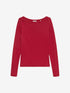 Boatneck rib long sleeve | Red Fruit