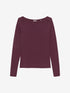 Boatneck rib long sleeve | Winetasting