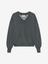 Sweater with Vneck | Carbon