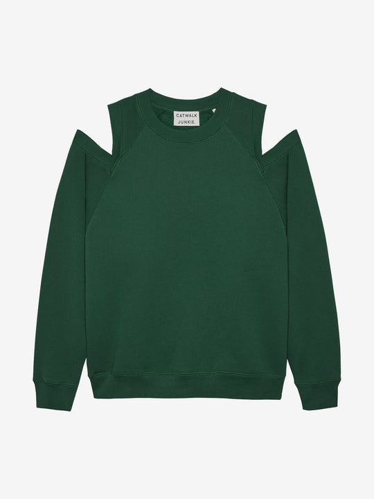 Sweater met open shoulders | Pine Forest