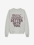 Sweater met graphic | Light Grey Melange