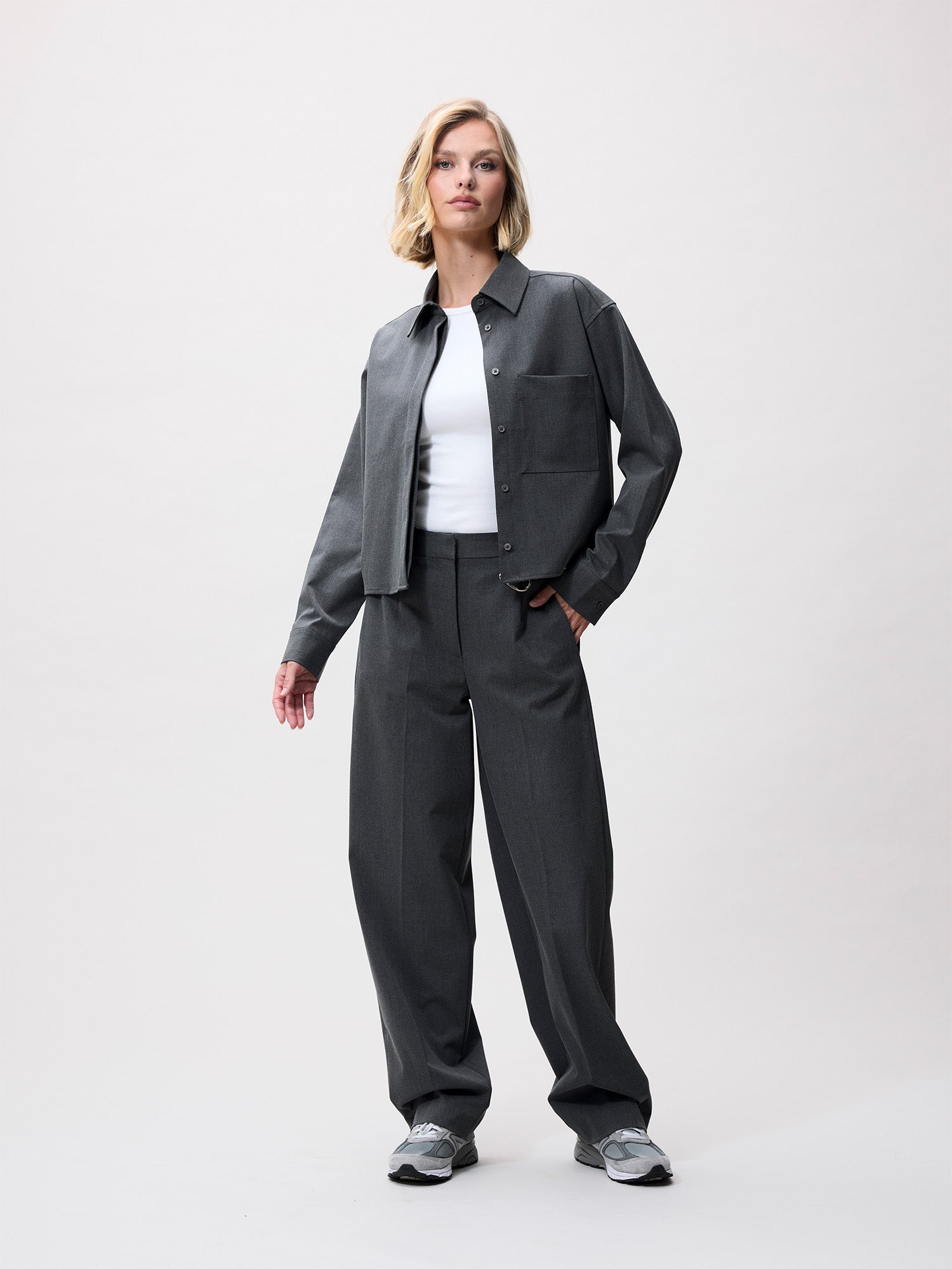 Blouse | Dark Grey Melange