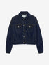 Tuck in denim jacket | Dark Blue