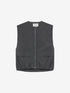 Pinstripe bodywarmer | Dark Grey Melange