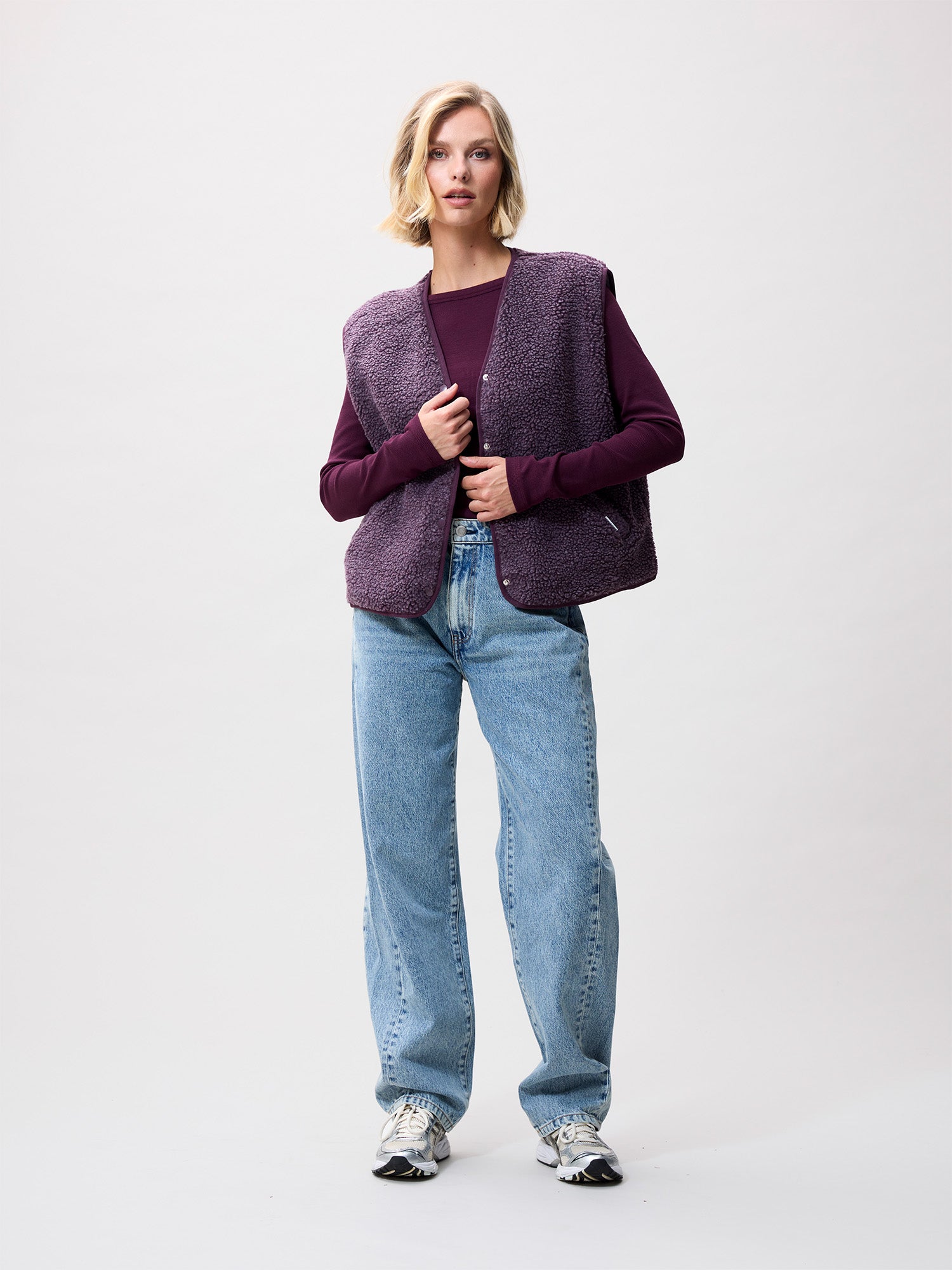 Teddy bodywarmer | Plum Truffle