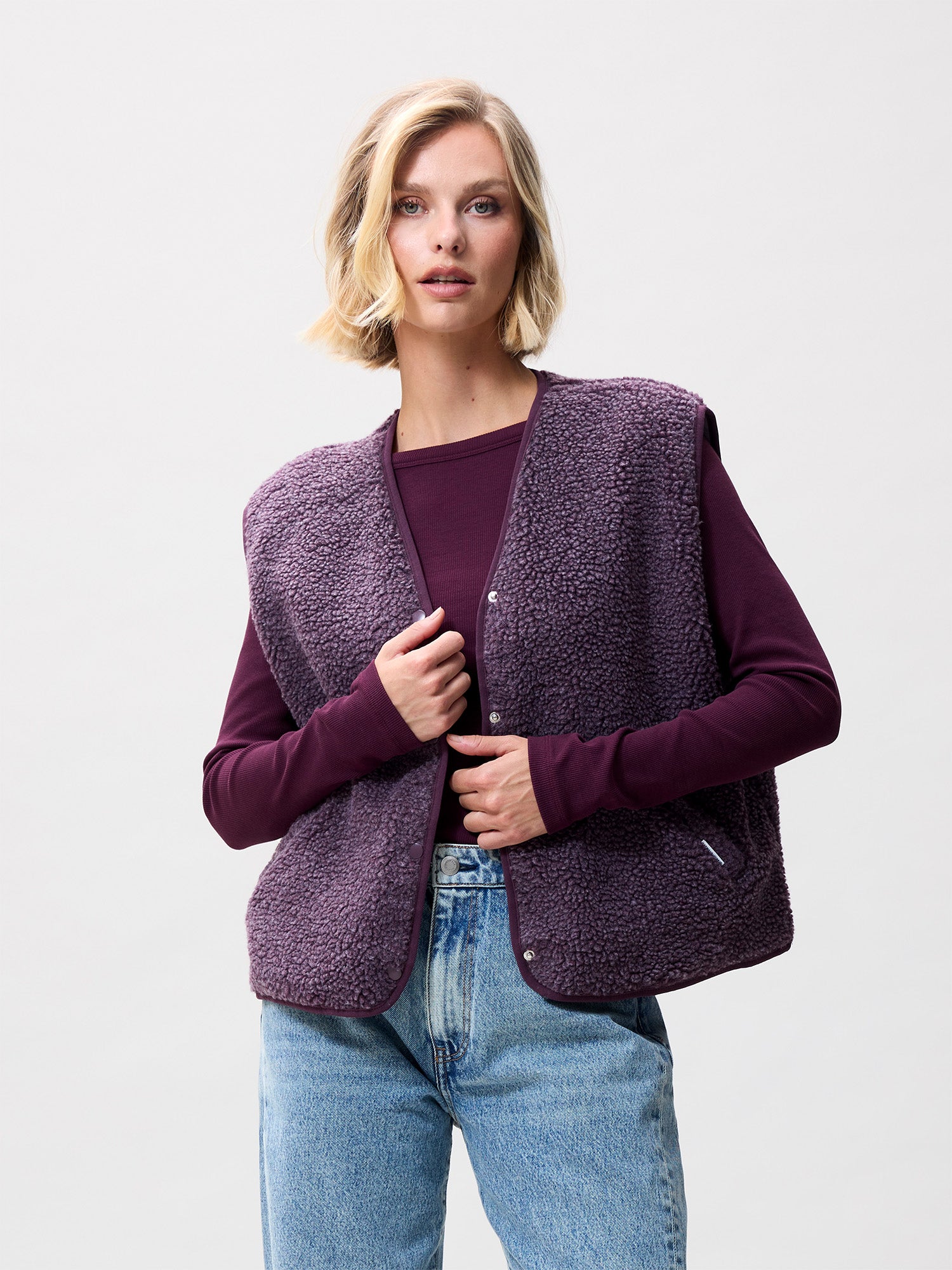 Teddy bodywarmer | Plum Truffle
