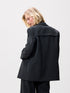 Blazer met afneembare fringes | Dark Grey Melange