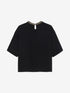 Top met strass detail | Black