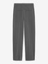 Pinstripe tapered trousers | Grey Melange