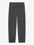 Pinstripe tapered trousers | Dark Grey Melange