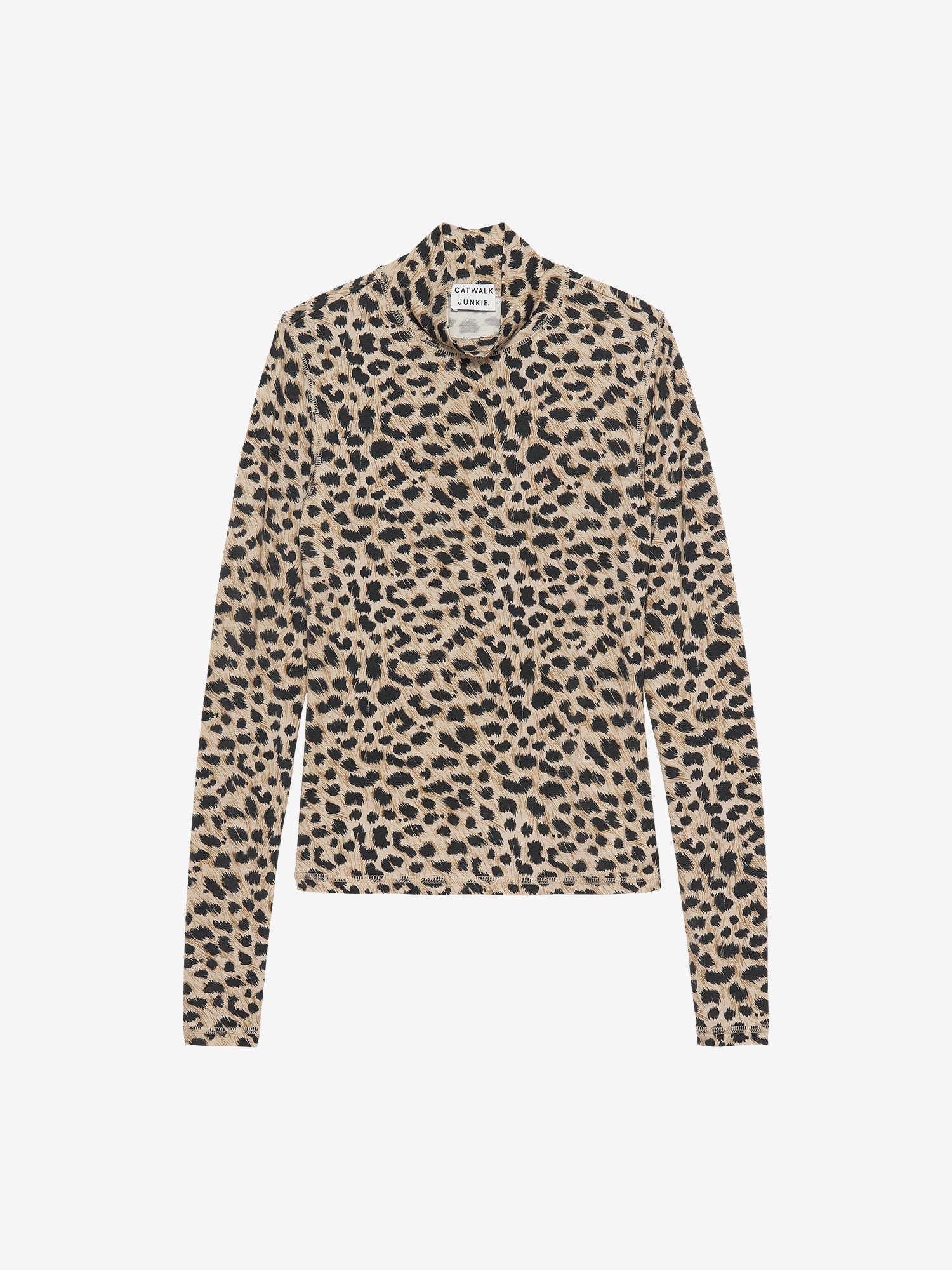 Long sleeve met cheetah print | Cement