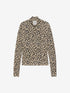 Long sleeve met cheetah print | Cement