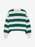 Oversized striped long sleeve | Sea Moss