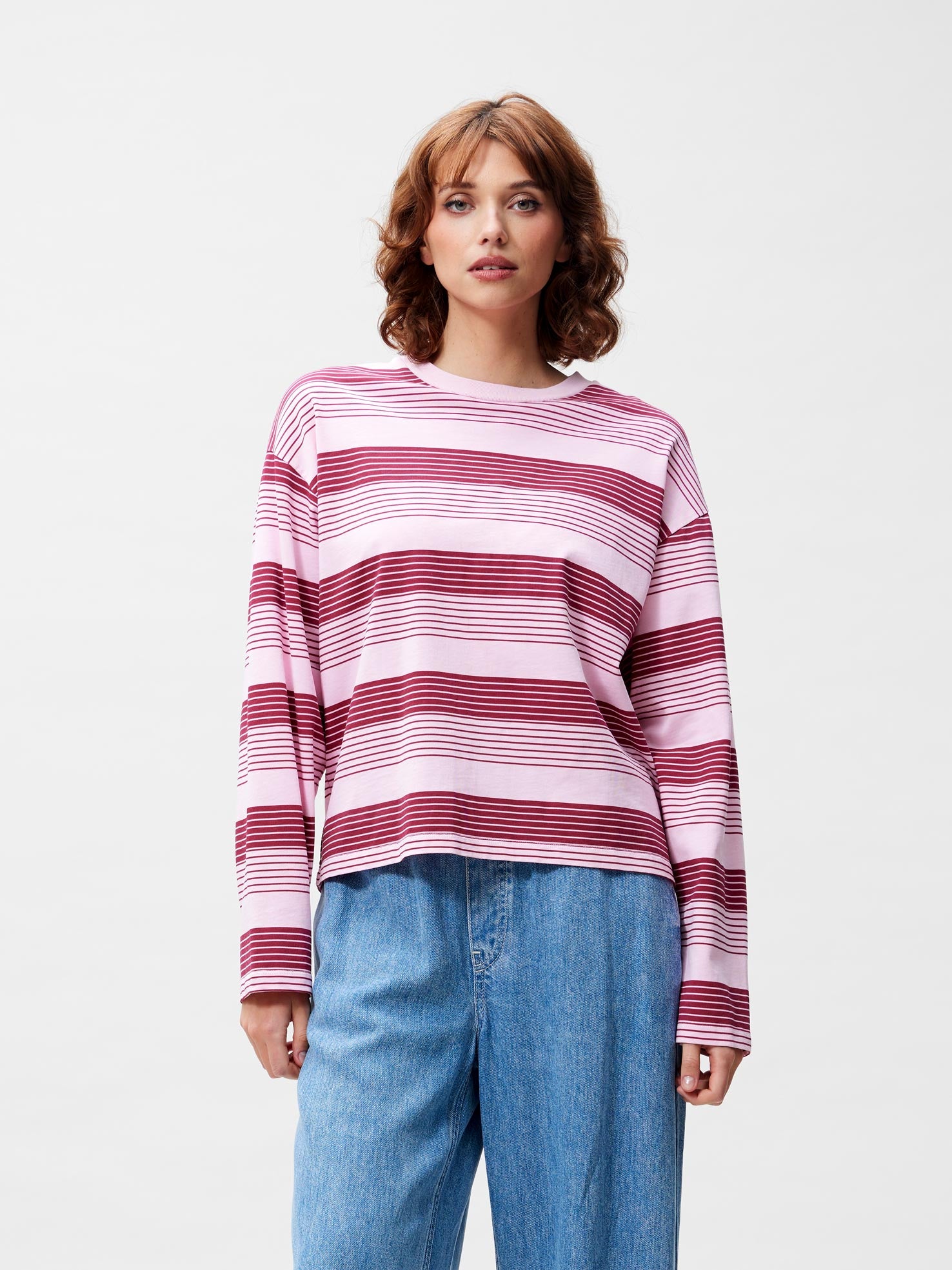 Gestreepte long sleeve | Rhubarb