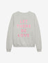 Sweater met graphic op rug | Light Grey Melange
