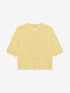 Short sleeve knitted cardigan | Mellow Yellow