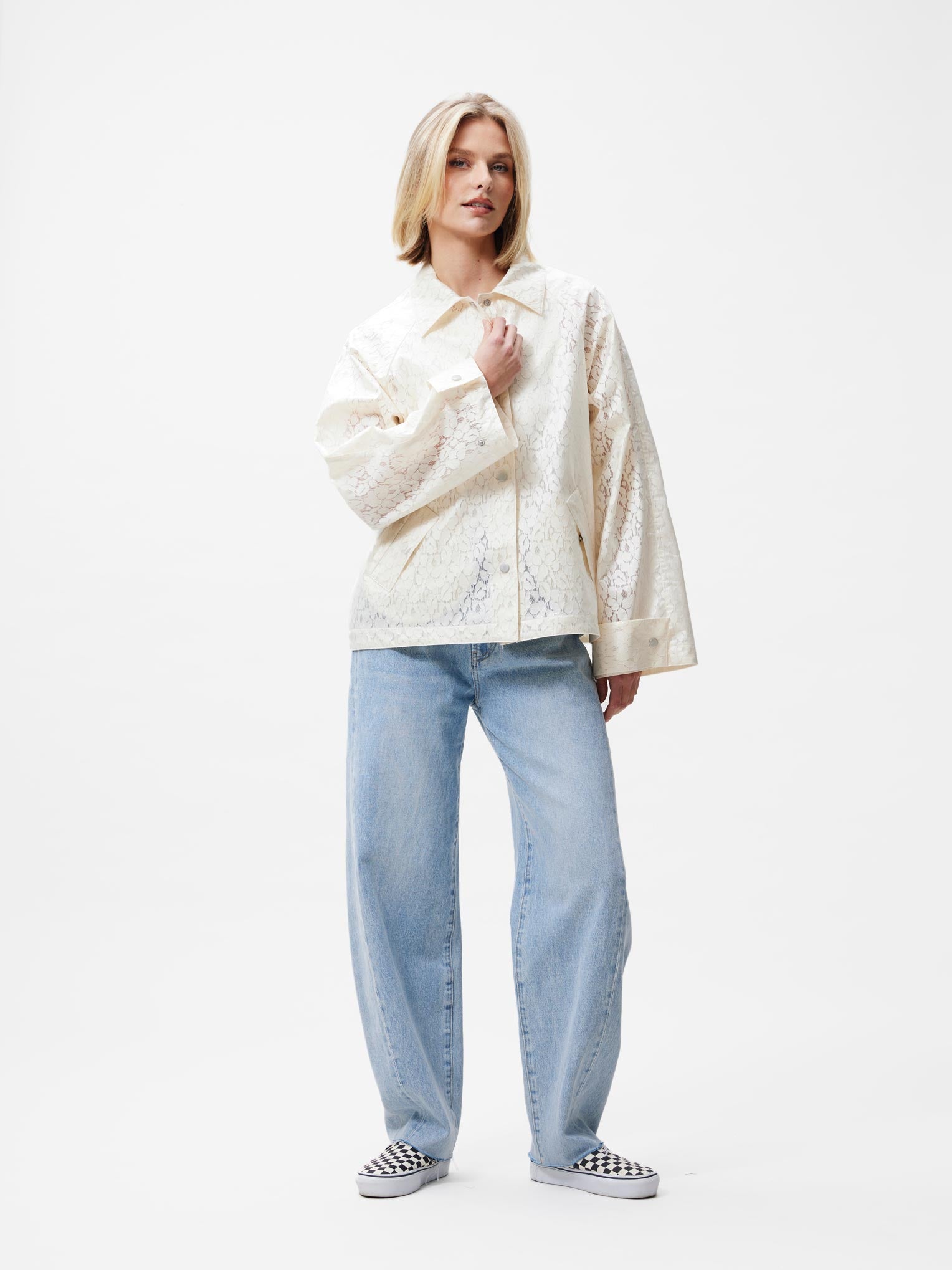 Lace raincoat | Ecru