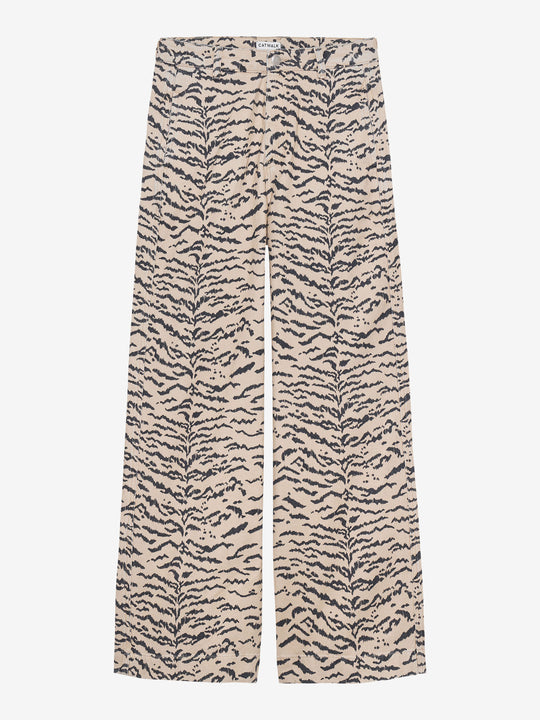 Wide leg jeans met tijger print | Incense