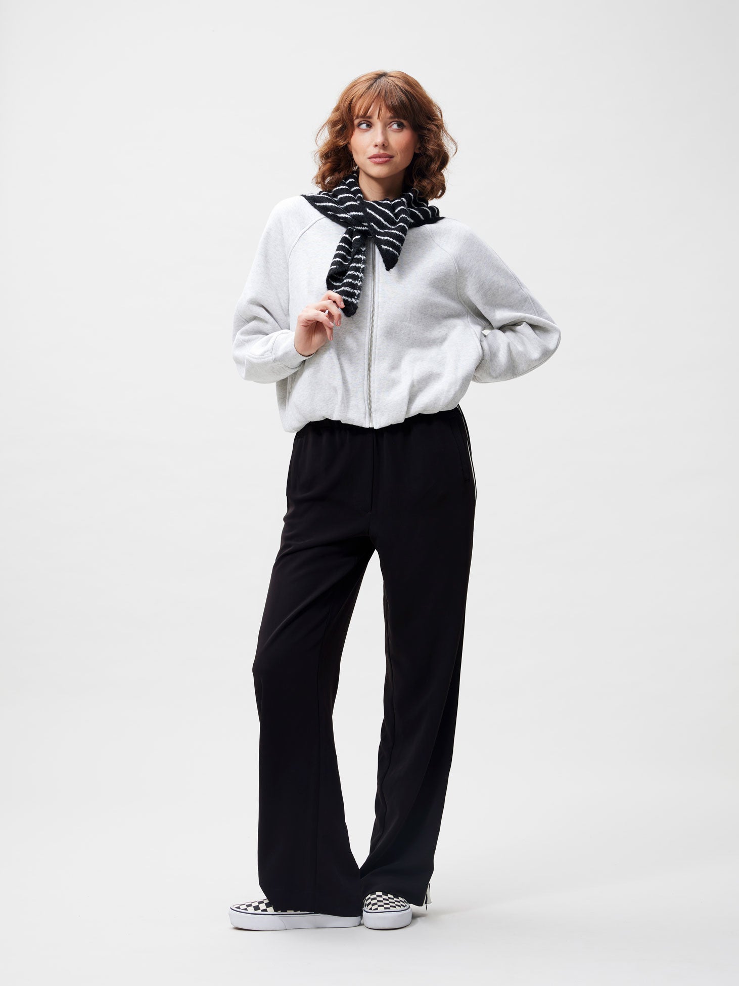 Gestreepte sjaal | Black