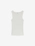 Classic rib singlet | Light Grey Melange