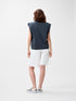 Folded shoulder singlet | Carbon