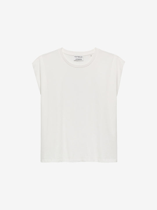Folded shoulder singlet | Off White