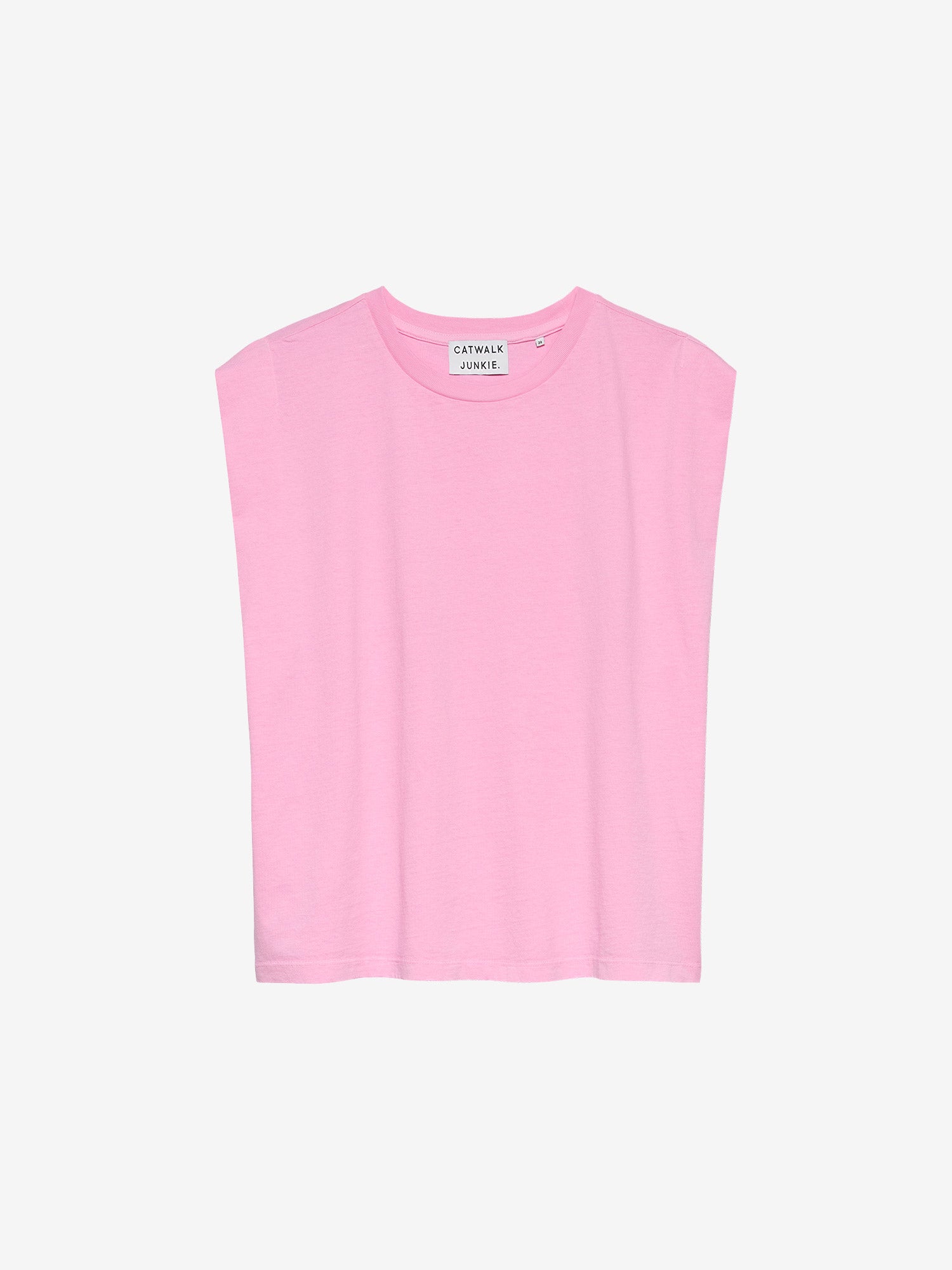 Folded shoulder singlet | Soft Pink
