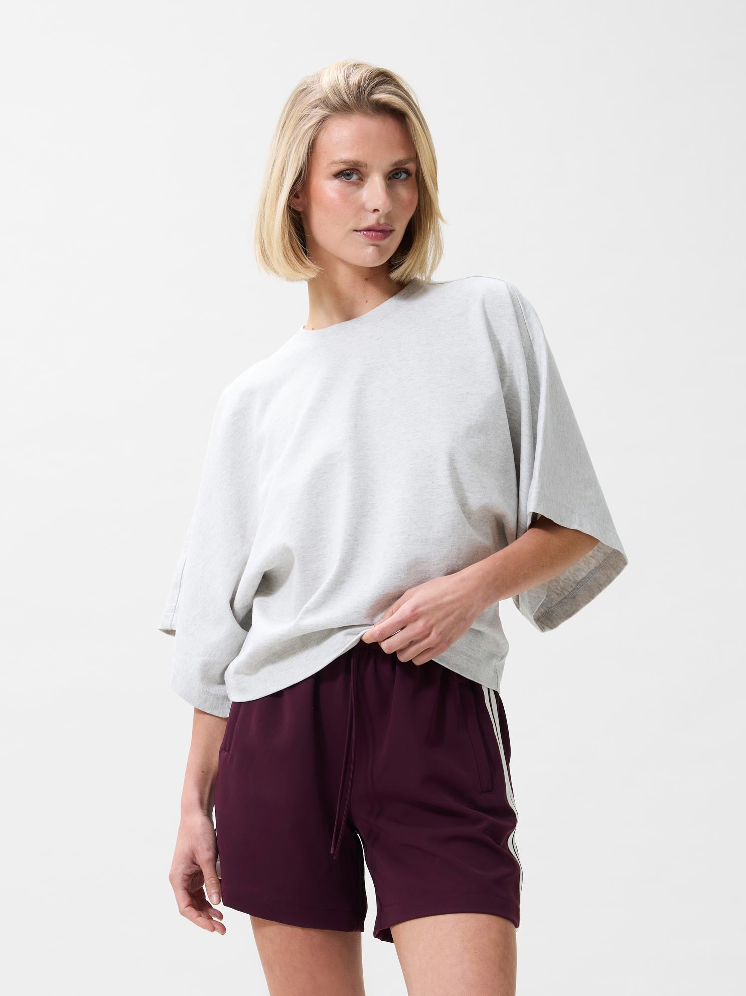 Batsleeve Tshirt | Light Grey Melange