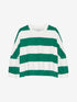 Oversized bold striped Tshirt | Wild Green